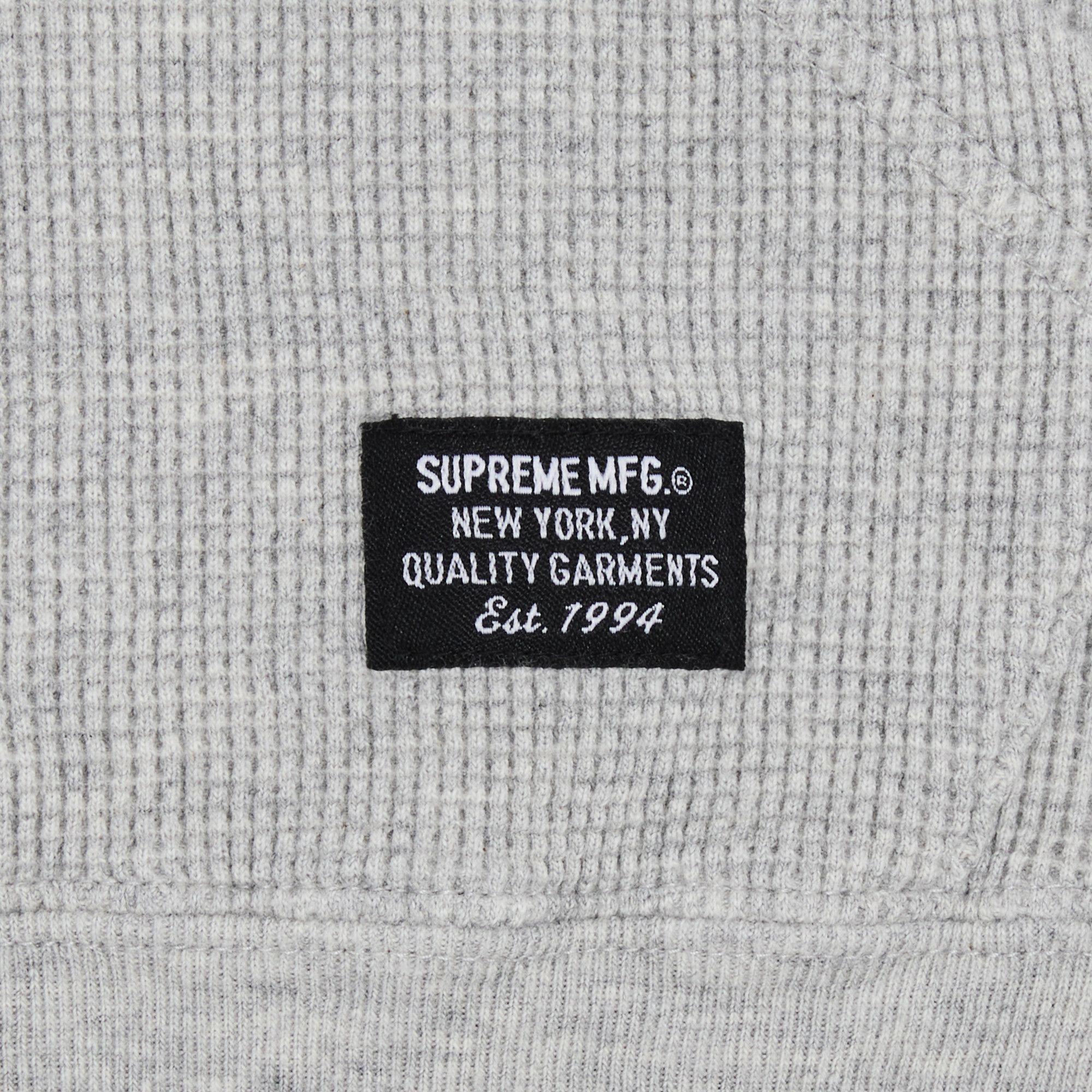 Buy Supreme Hooded Zip Up Thermal 'Heather Grey' - SS25KN88