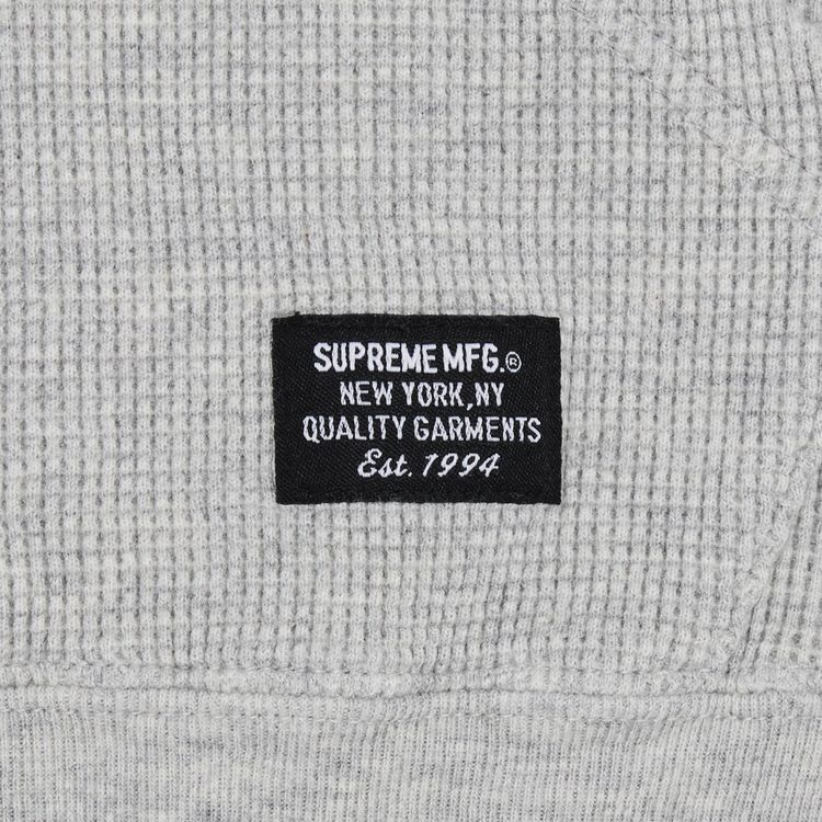 Supreme Hooded Zip Up Thermal Heather Grey