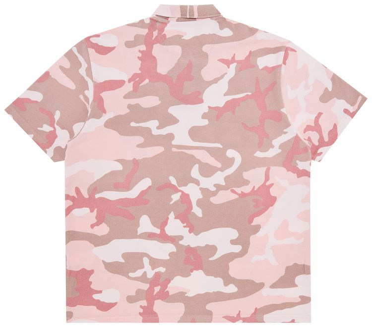 Supreme Washed Camo Polo Pink Camo