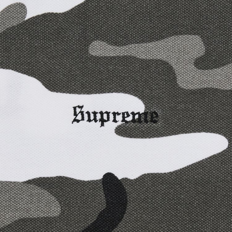 Supreme Washed Camo Polo Snow Camo