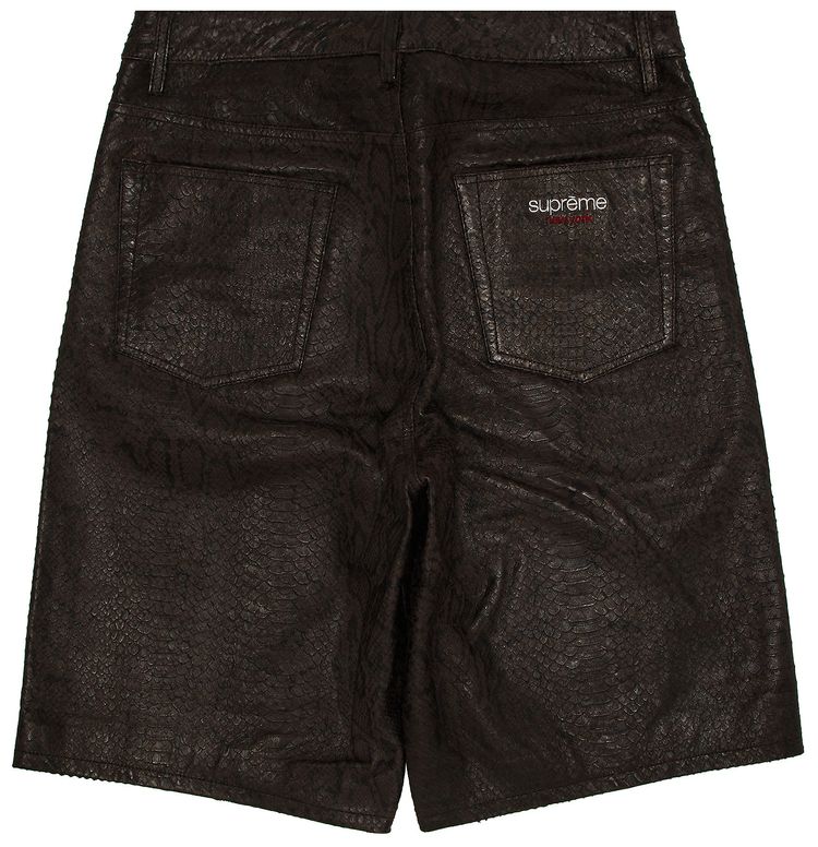 Supreme Baggy Leather Short Snakeskin
