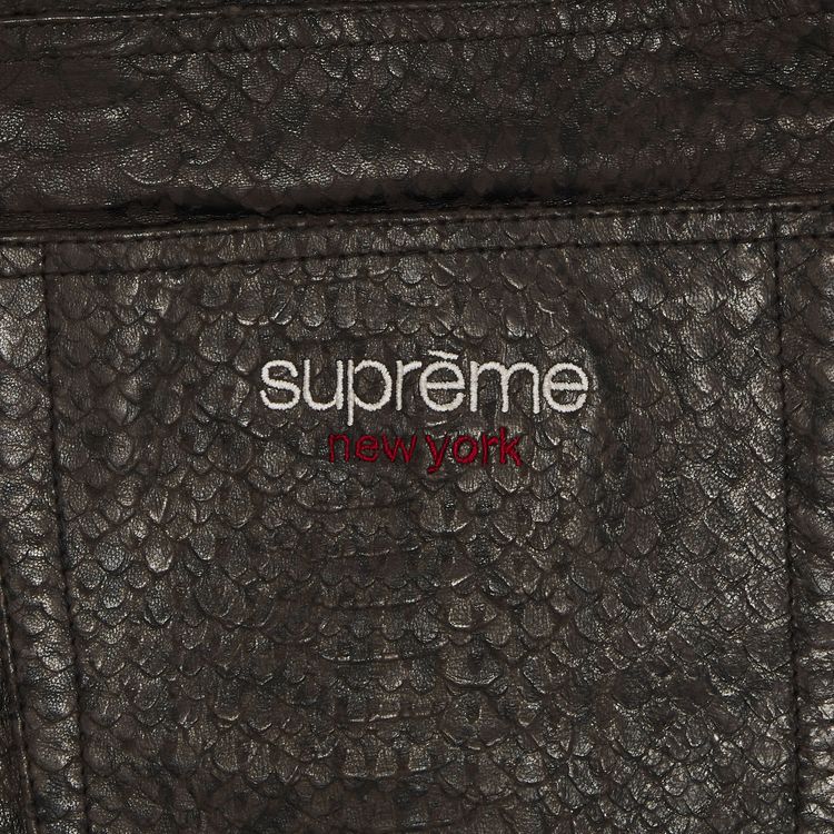 Supreme Baggy Leather Short Snakeskin