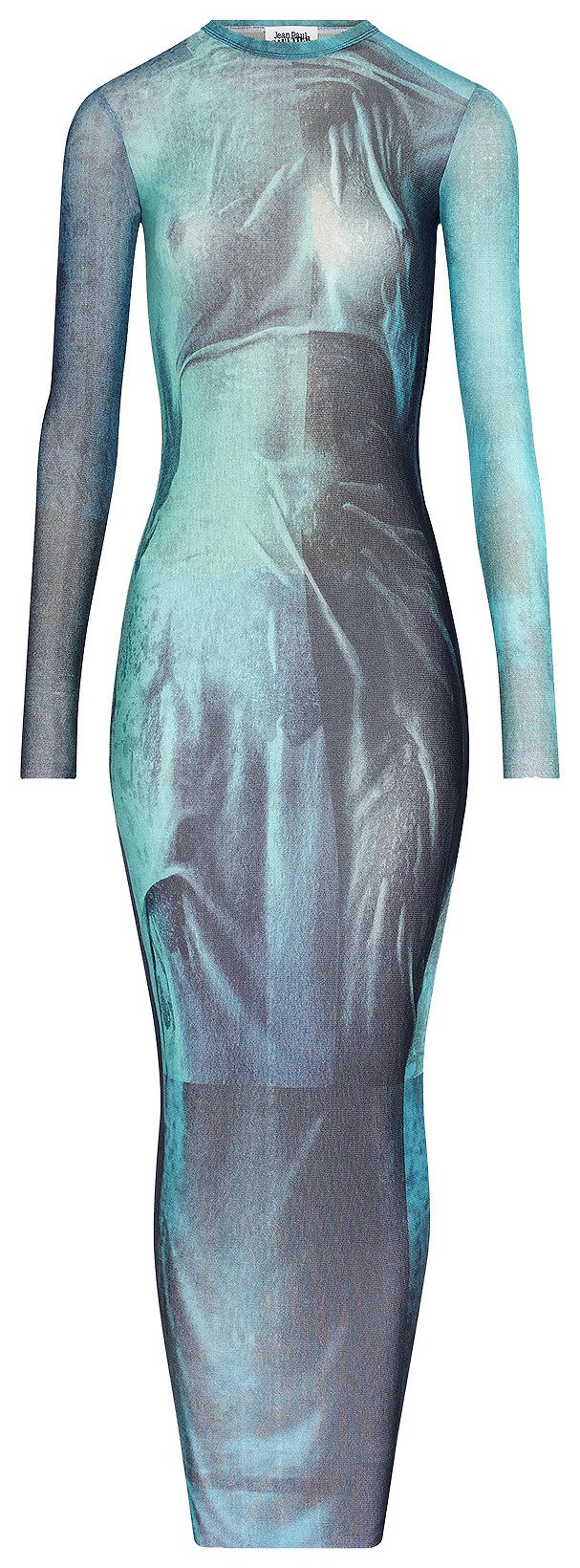 Jean Paul Gaultier Mesh Long Dress IndigoVintage Blue