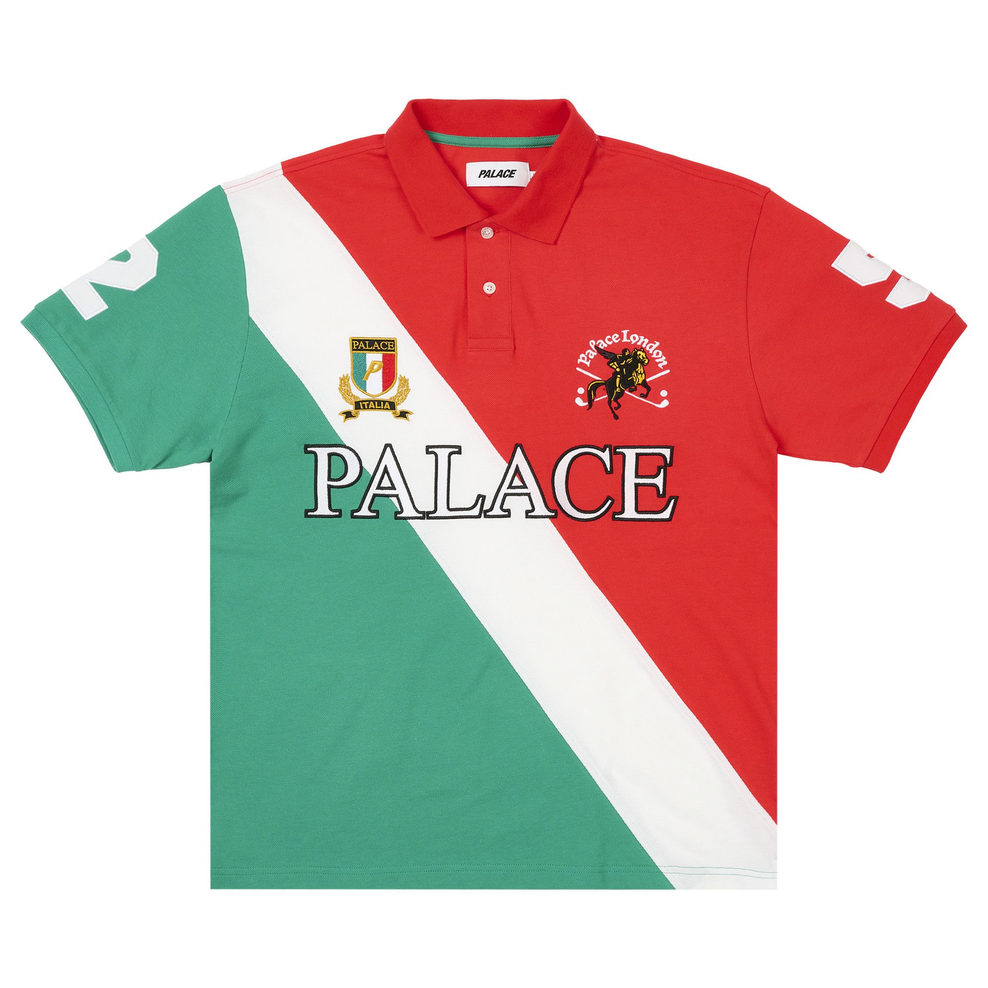 Buy Palace Geezer Polo 'Red/Green' - P28ES058 | GOAT UK