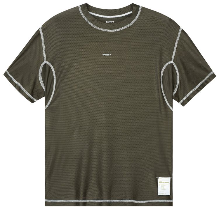 SATISFY Re Possessed AuraLite Mesh T Shirt Olive