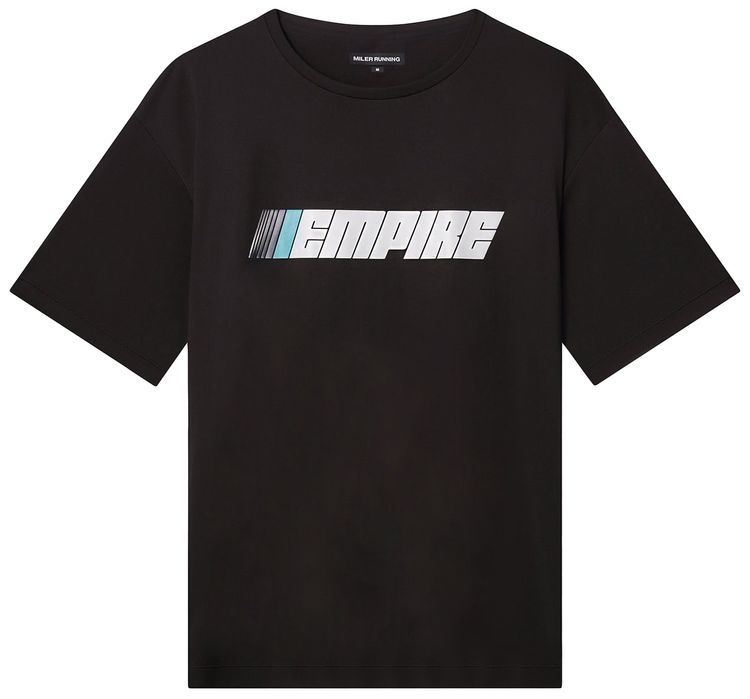 Miler Running Empire Elite Work Running Short Sleeve Tee Black