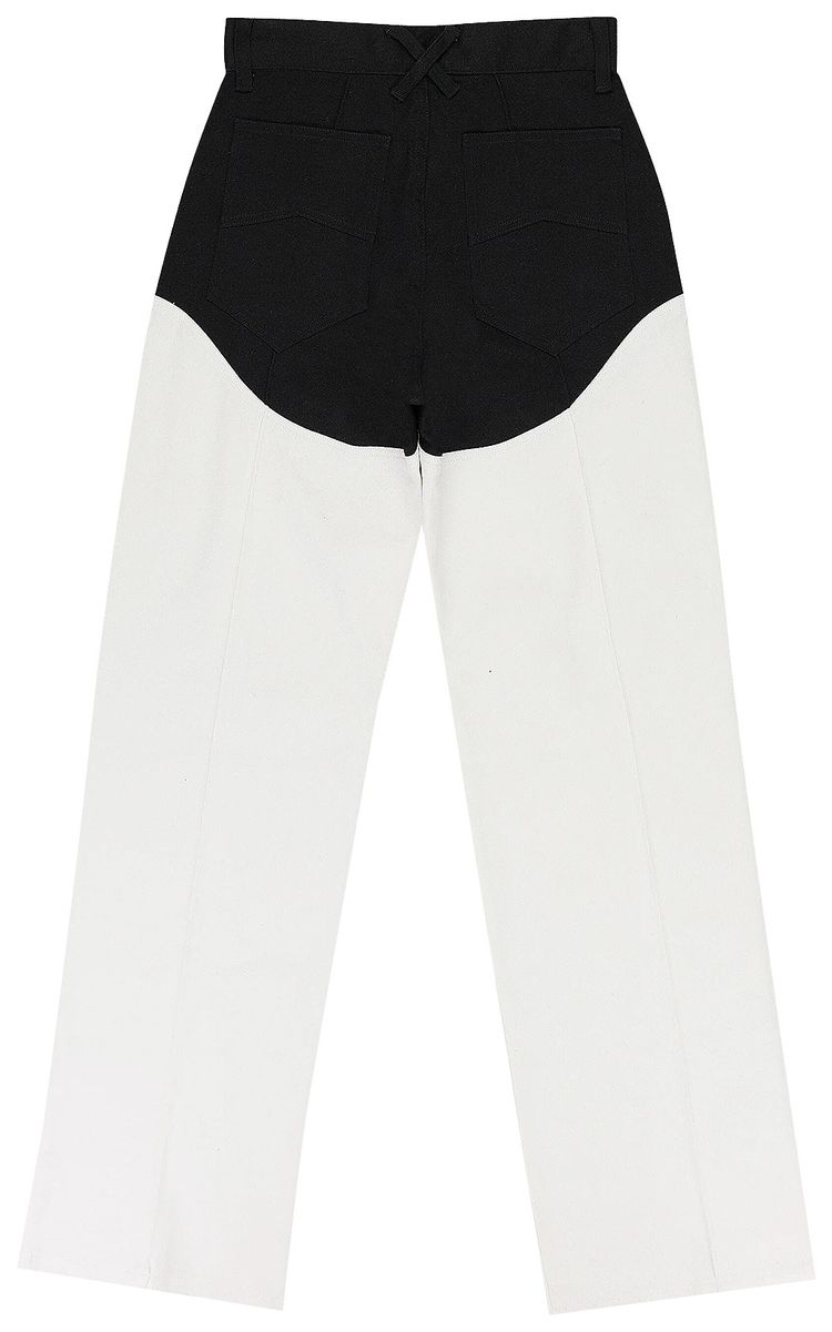 Rhude Cut Out Moto Straight Pants BlackWhite