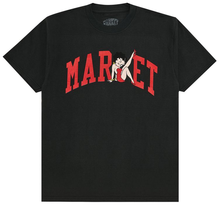Market Betty Boop T Shirt Washed Black