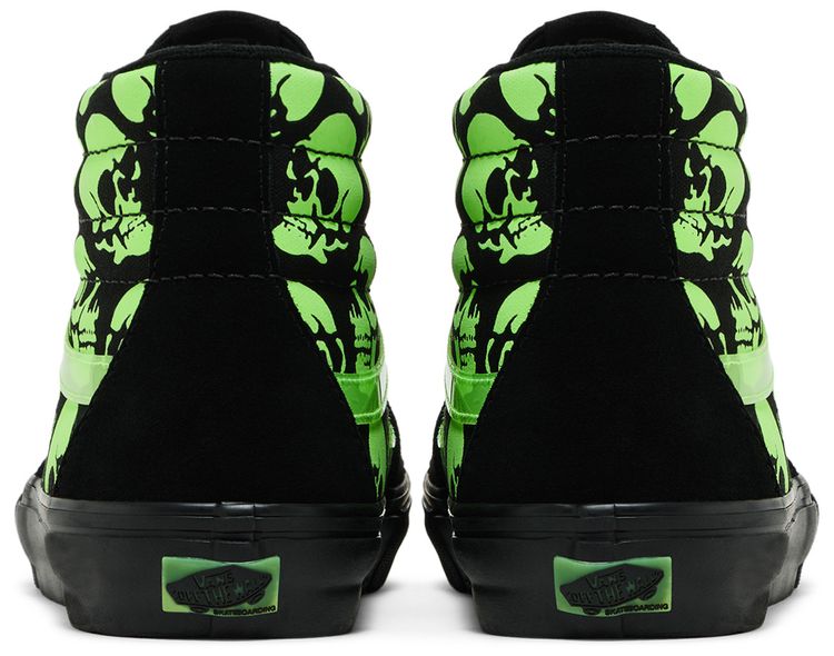 Vans Skate Sk8 Hi Glow Skulls