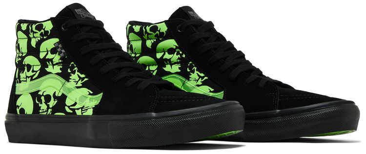Vans Skate Sk8 Hi Glow Skulls