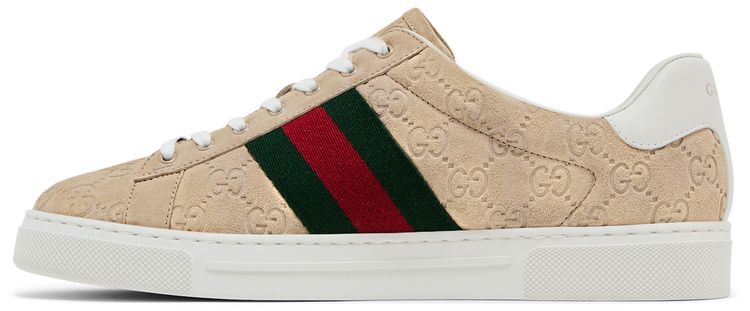 Gucci Ace Sneaker GG Oatmeal Suede