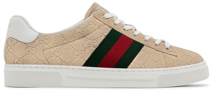 Gucci Ace Sneaker GG Oatmeal Suede
