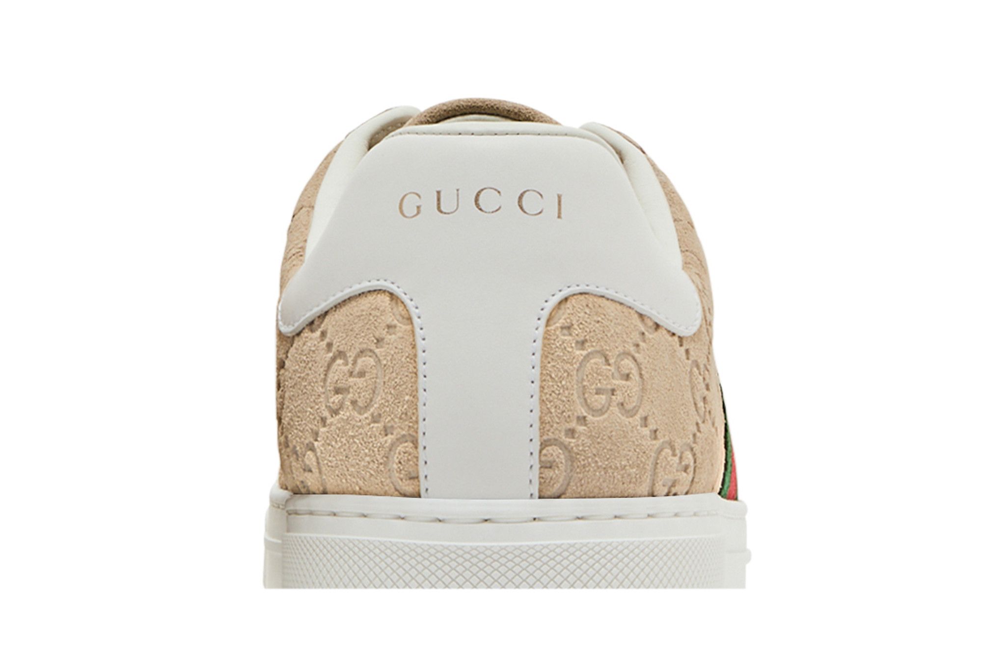 ☆ cl72hm☆ Gucci Ace With Web WMNS Oatmeal Gg Suede - Jun 2024