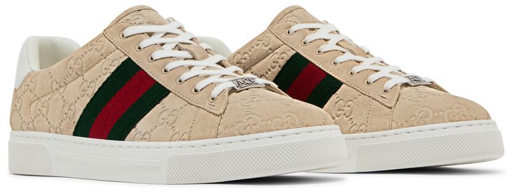 Gucci Ace Sneaker GG Oatmeal Suede