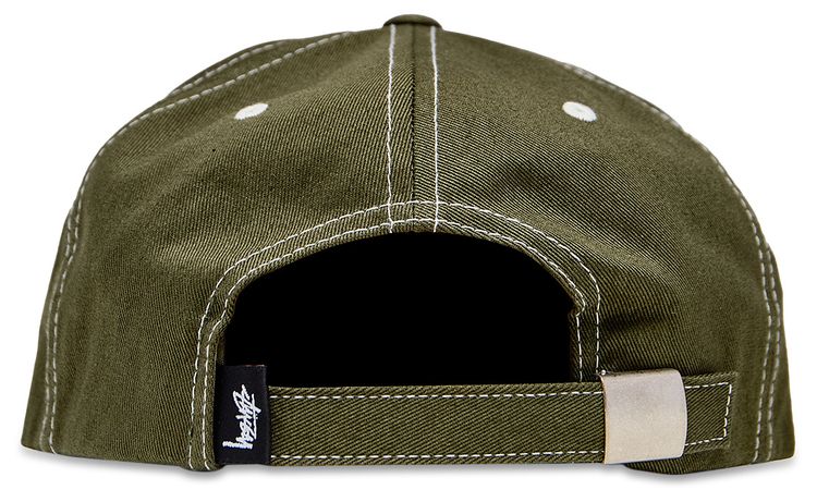 Stussy Mid Depth International Crown Strapback Dark Olive
