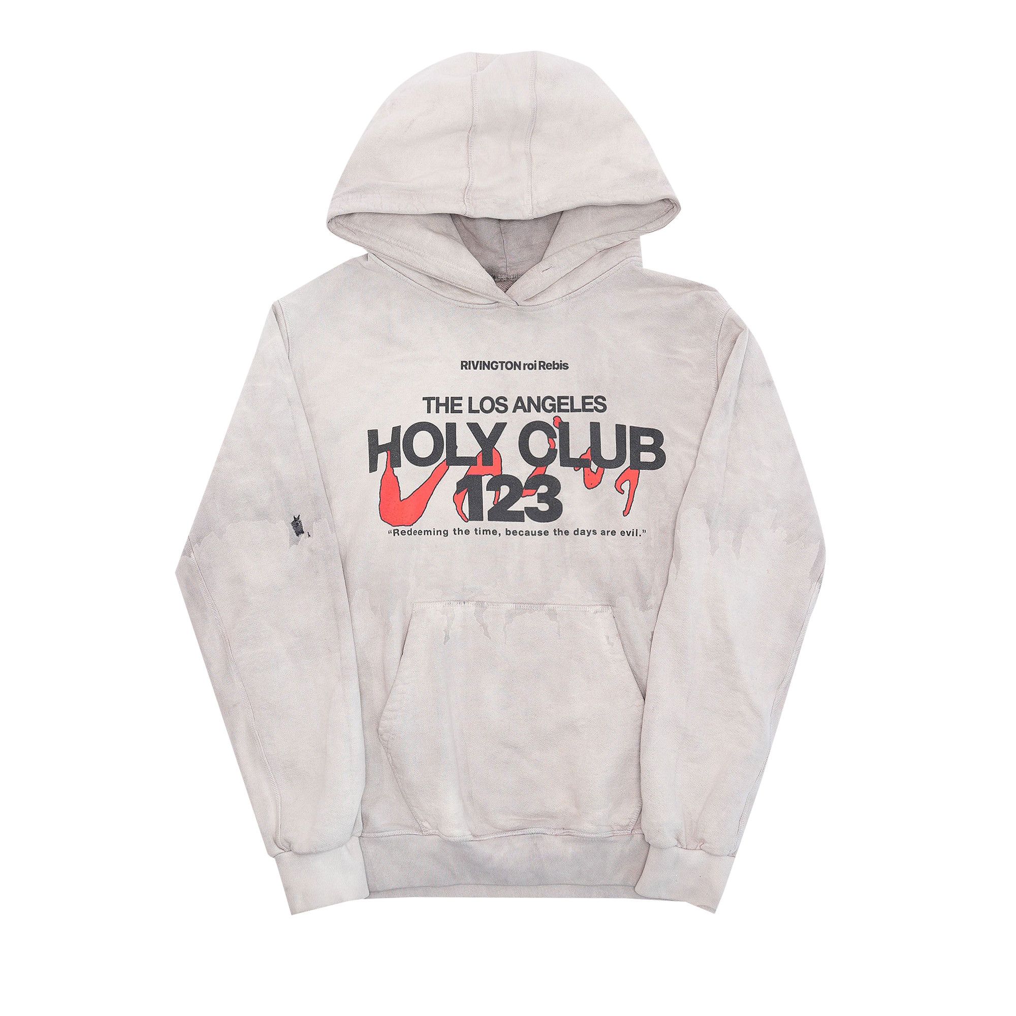 Buy RIVINGTON roi Rebis Tie Dye Holy Club 123 Hoodie 'Grey
