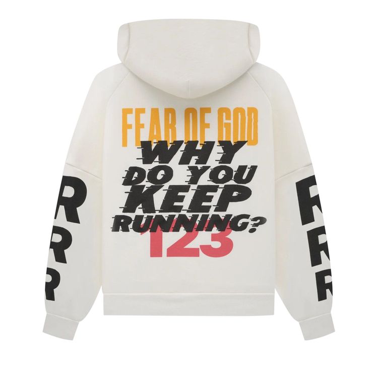Fear of God x RIVINGTON roi Rebis Stop Running Hoodie White