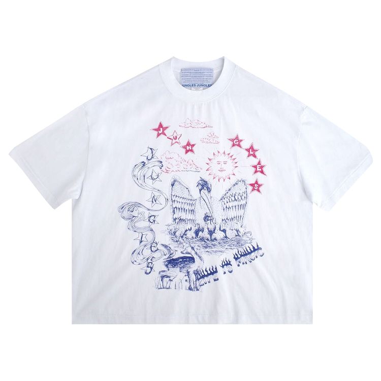 Jungles Scribbles Short Sleeve Tee White