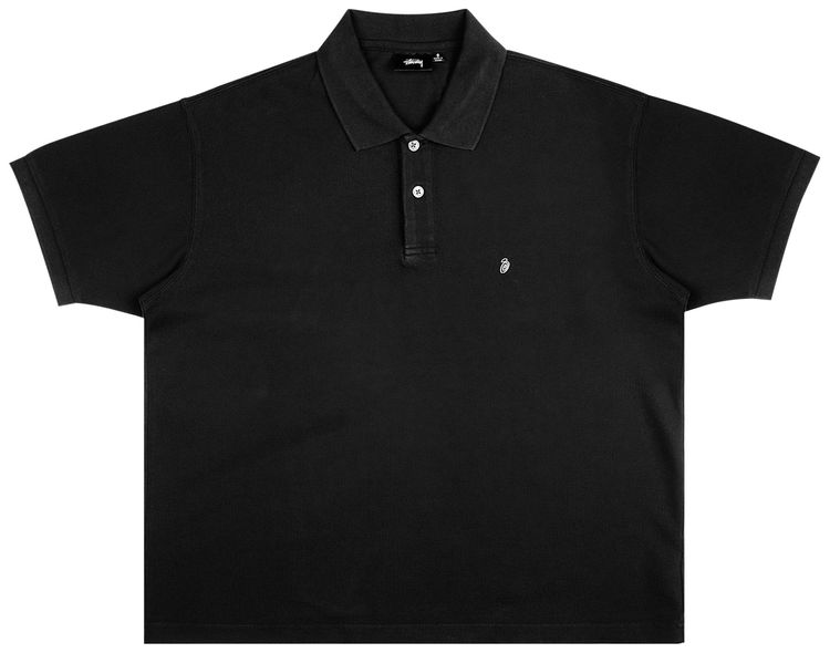 Stussy Classic Pique Polo Black
