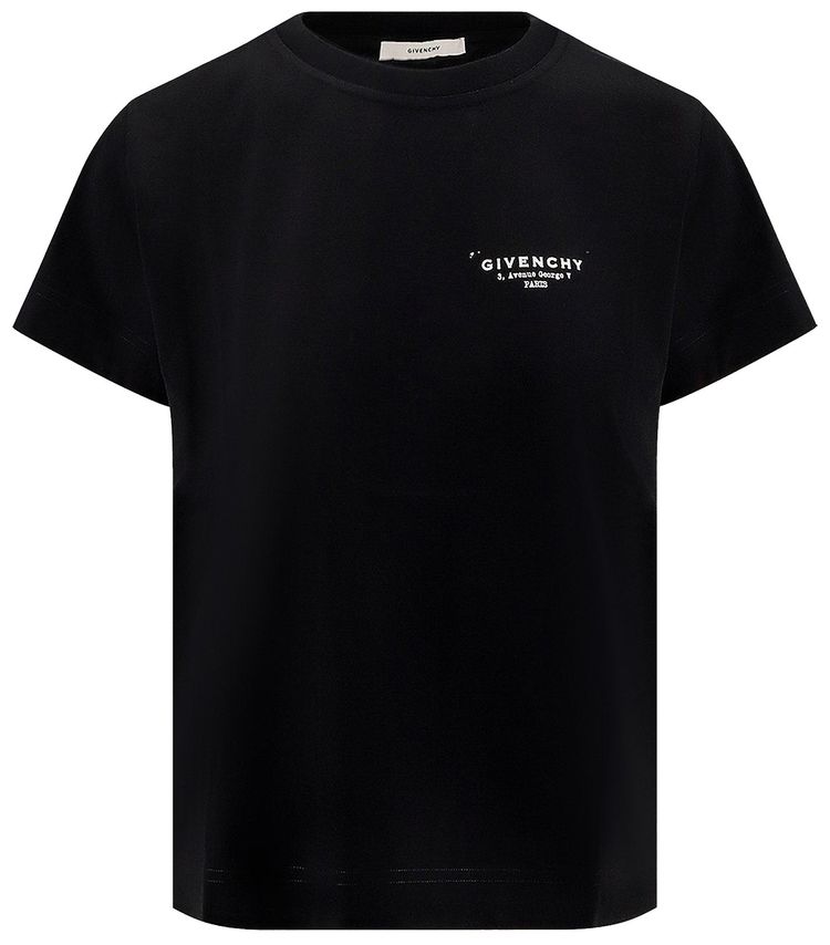 Givenchy Logo Printed Crewneck T Shirt Black