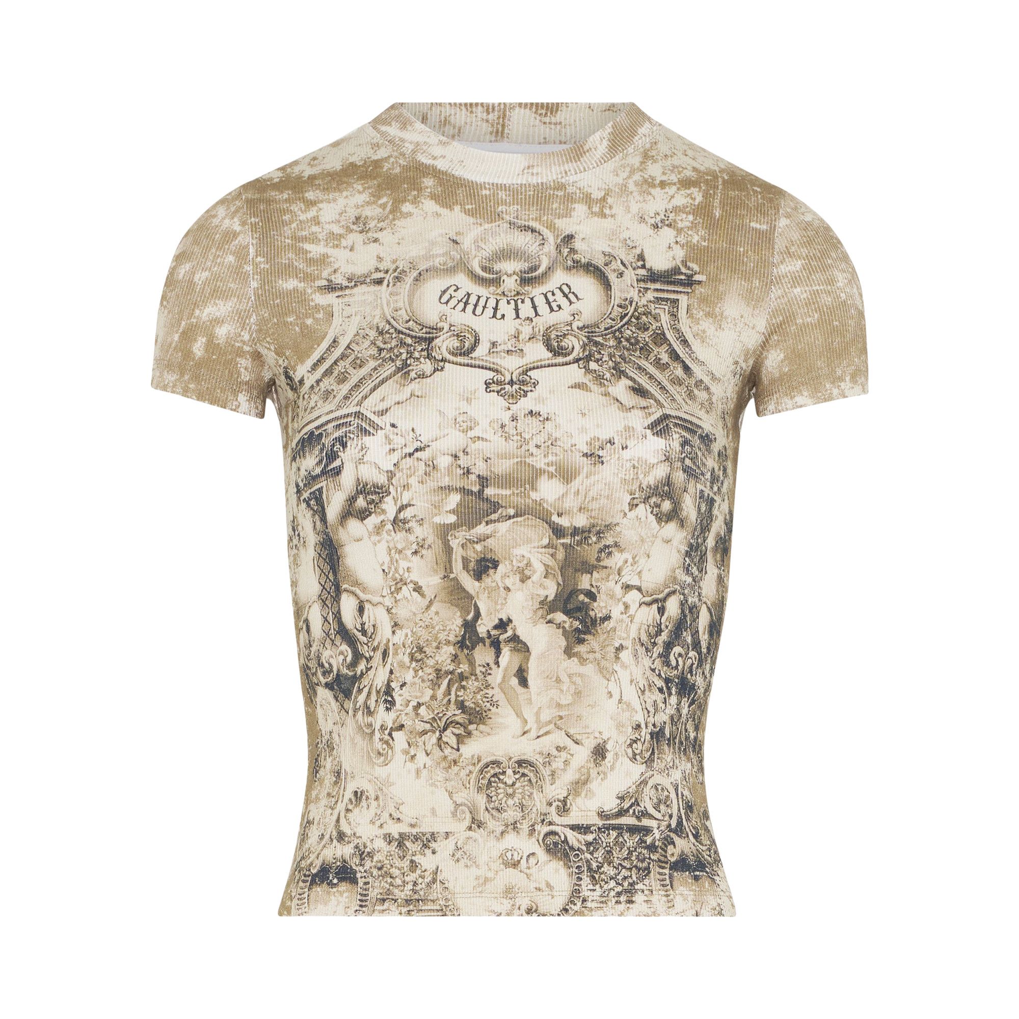 Buy Jean Paul Gaultier Médaillon Knit T-Shirt 'Light Beige