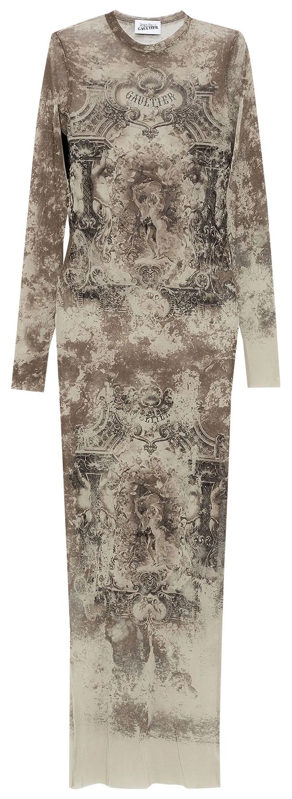 Jean Paul Gaultier Medaillon Long Dress Light BeigeTaupe