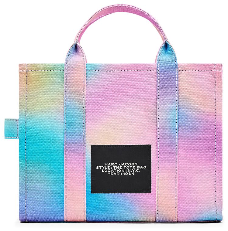 Marc Jacobs Airbrush Canvas Medium Tote Bag BlueMulticolor