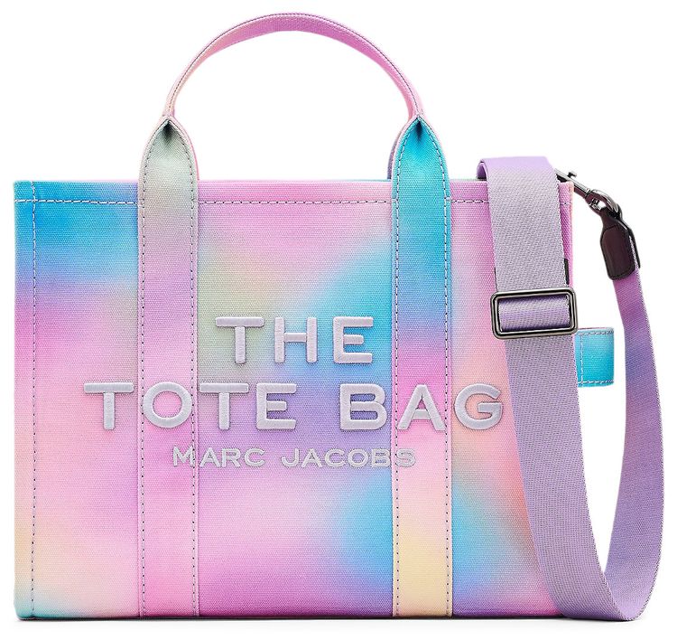 Marc Jacobs Airbrush Canvas Medium Tote Bag BlueMulticolor