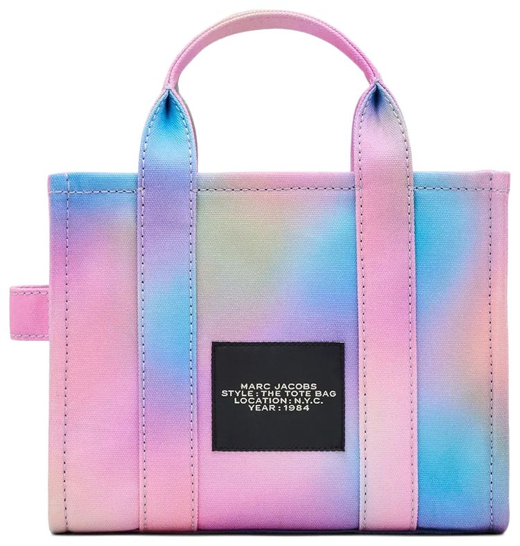Marc Jacobs Airbrush Canvas Small Tote Bag BlueMulticolor