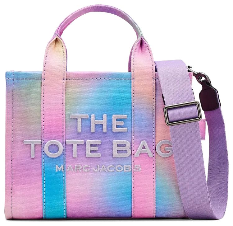 Marc Jacobs Airbrush Canvas Small Tote Bag BlueMulticolor