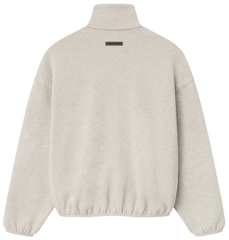 Fear of God Essentials Modern Fleece Track Jacket With Piping Heather StoneCloud White