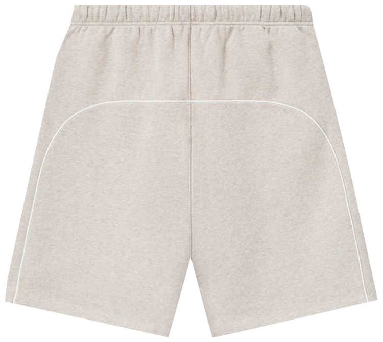 Fear of God Essentials Relaxed Fleece Sweatshort With Piping Heather StoneCloud White