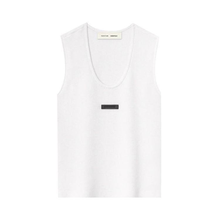 Fear of God Essentials Soft Rib Knit Tank Cloud White