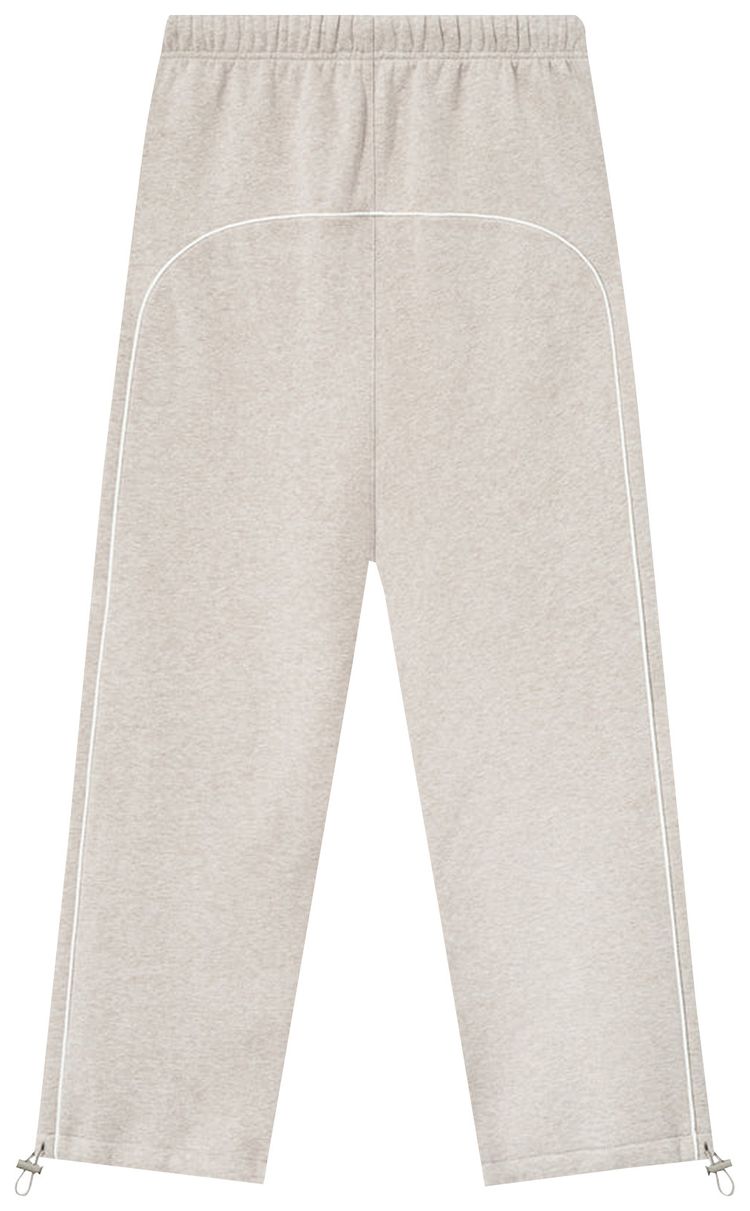 Fear of God Essentials Relaxed Fleece Sweatpant With Piping Heather StoneCloud White