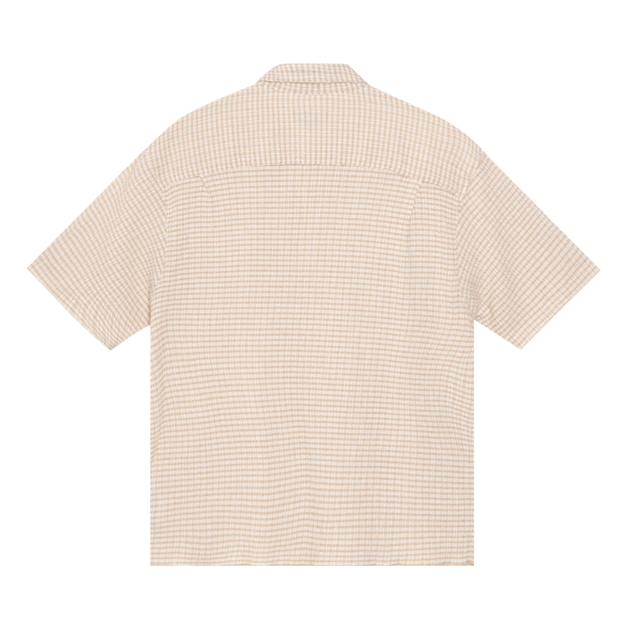 Buy Stussy Crinkled Check Short-Sleeve Shirt 'Tan' - 1110371