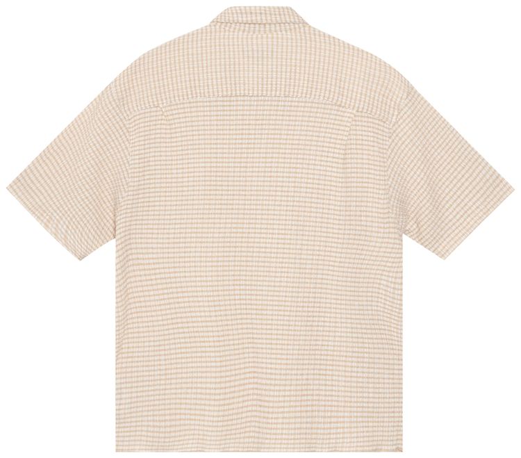 Stussy Crinkled Check Short Sleeve Shirt Tan