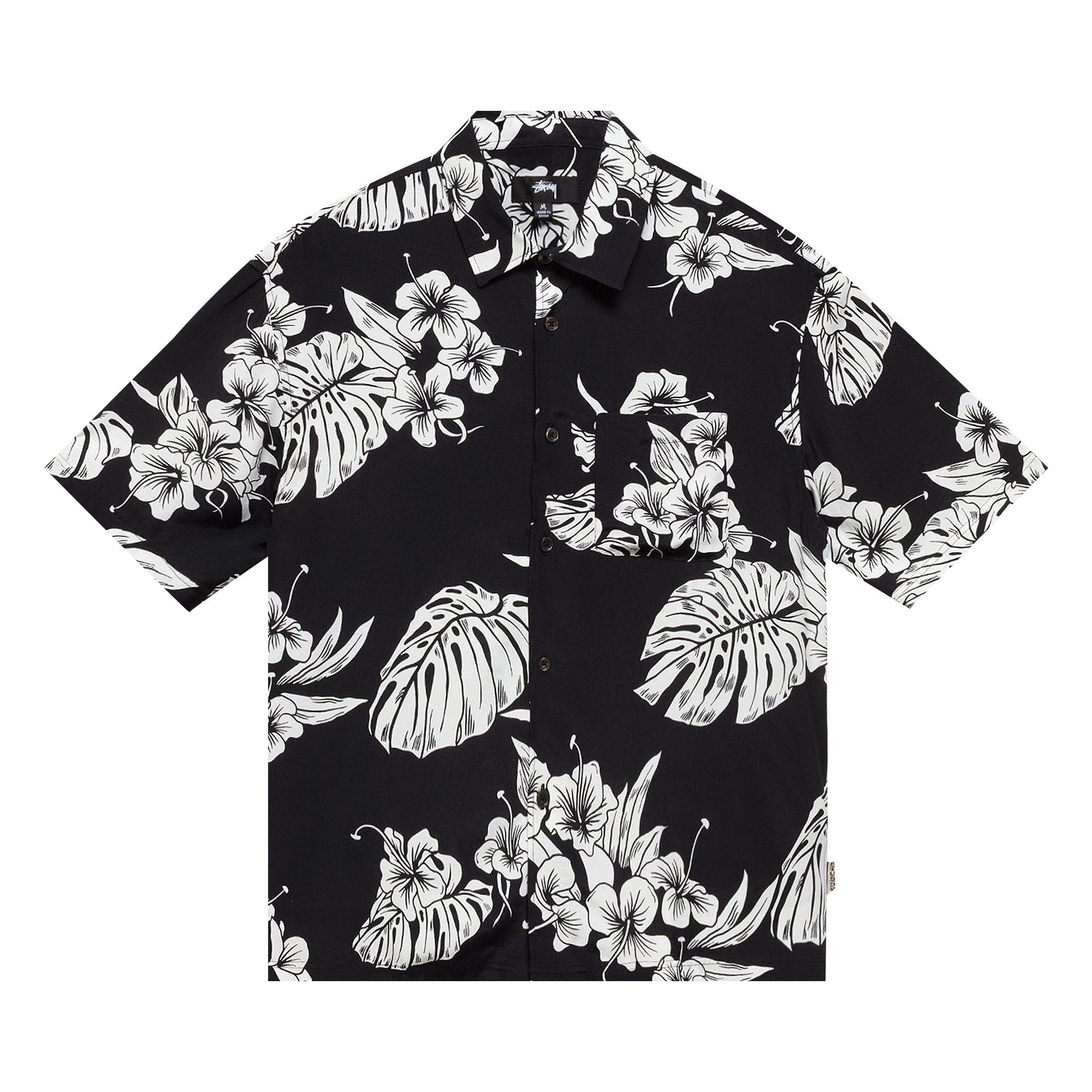 Buy Stussy Hawaiian Short-Sleeve Shirt 'Black' - 1110361