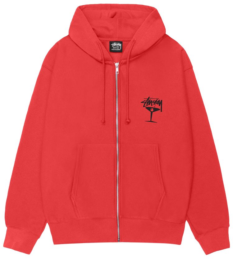 Stussy Martini Zip Hoodie Cayenne