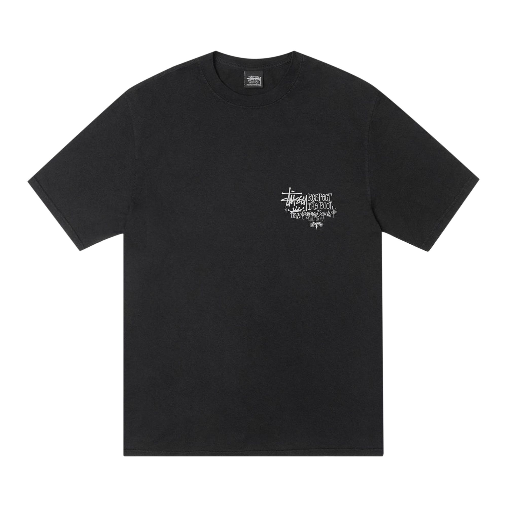 トップス Stussy RESPECT THE POOL TEE BLACK Buy Stussy Respect The Pool Tee Pigment Dyed 'Black