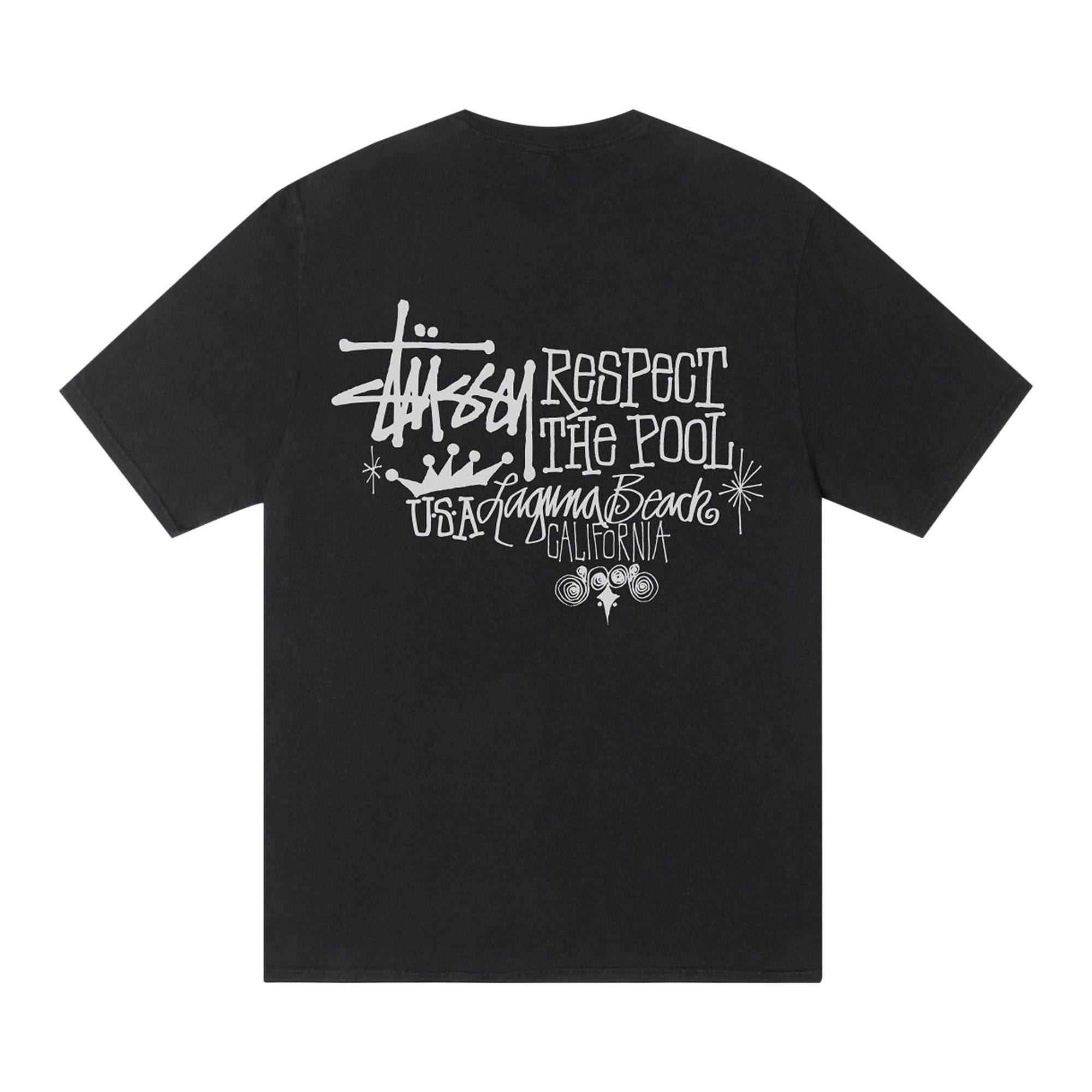 Buy Stussy Respect The Pool Tee Pigment Dyed 'Black