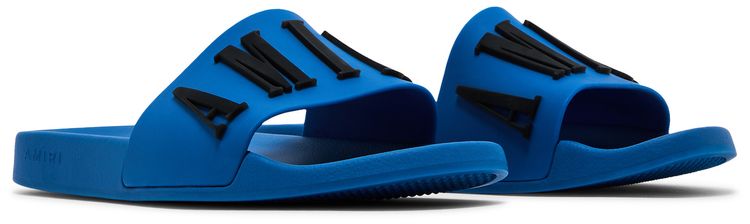 Amiri Rubber Classic Logo Pool Slide Blue