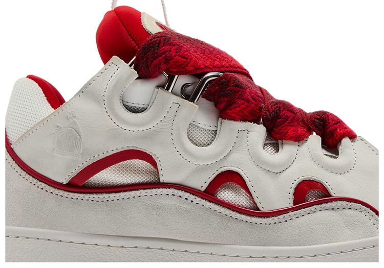 Lanvin Curb Sneakers White Red