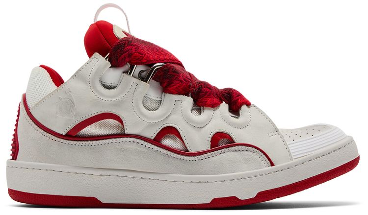 Lanvin Curb Sneakers White Red