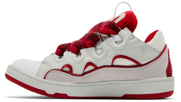Lanvin Curb Sneakers White Red