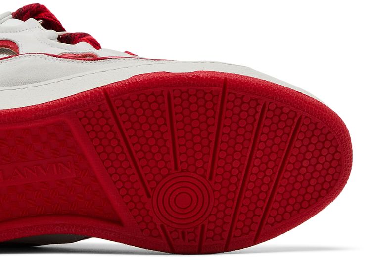 Lanvin Curb Sneakers White Red
