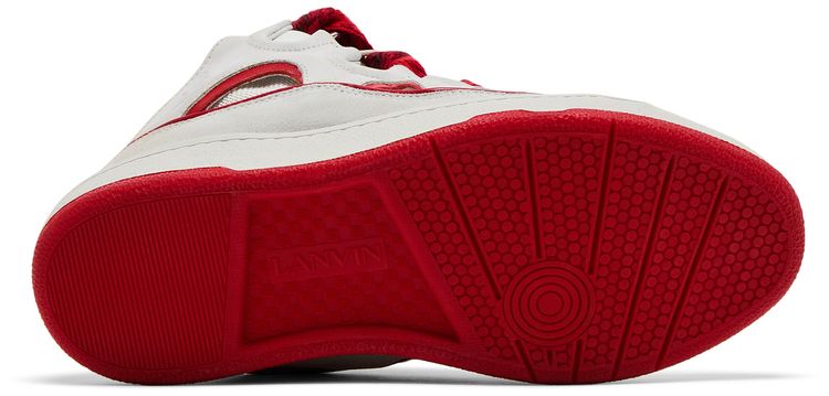 Lanvin Curb Sneakers White Red