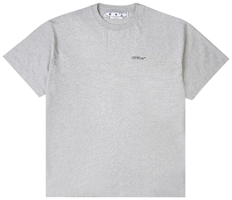 Off White Jumbo Arrow Over Tee Melange Grey