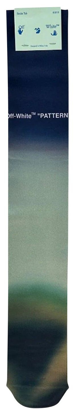 Off White Blurred Long Socks Multicolor