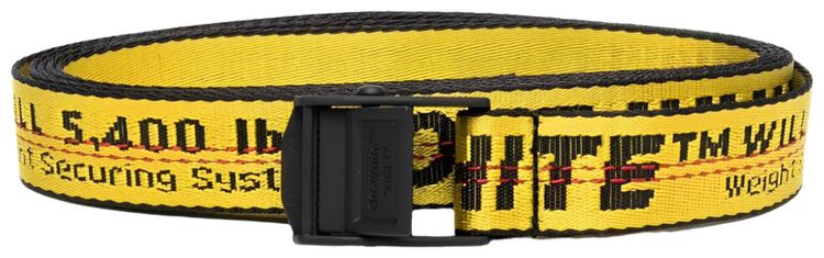 Off White Mini Industrial Belt Yellow