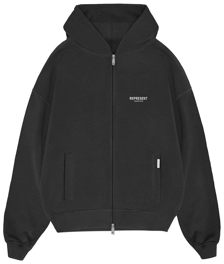 Represent Clo Owners Club Zip Hoodie Black